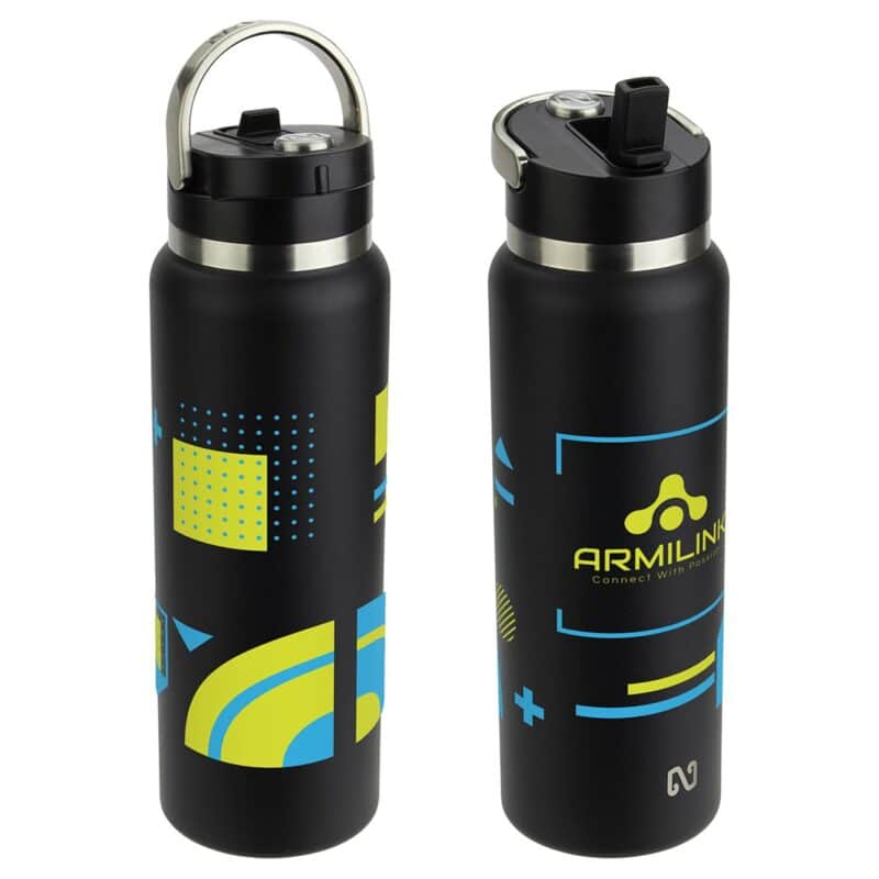 Custom NAYAD® Ranger 40 oz Stainless Double-wall Bottle with Flip-Top Spout - 2