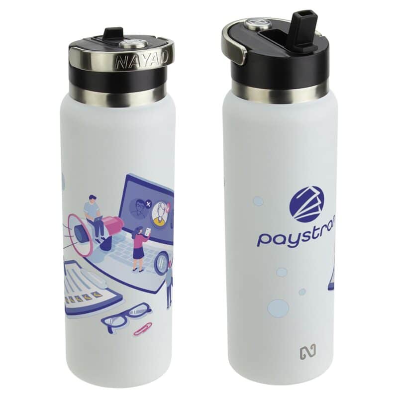 Custom NAYAD® Ranger 40 oz Stainless Double-wall Bottle with Flip-Top Spout - 4