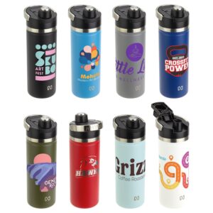 Custom NAYAD® Traveler 18 oz Stainless Double-wall Bottle with Twist-Top Spout
