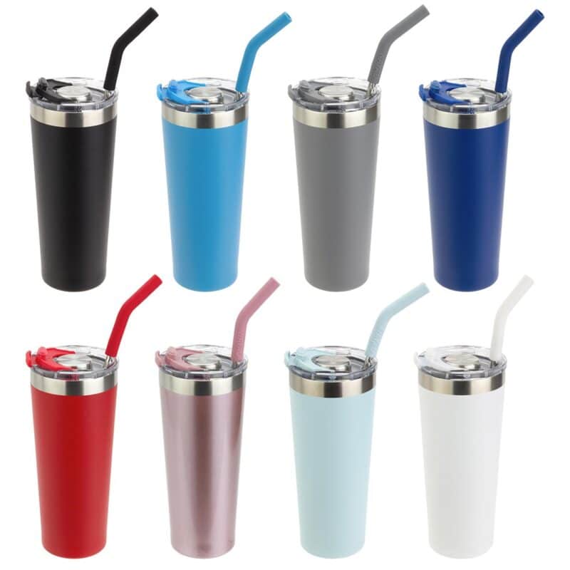 Custom NAYAD® Trouper 22 oz Stainless Double-wall Tumbler with Straw - 1