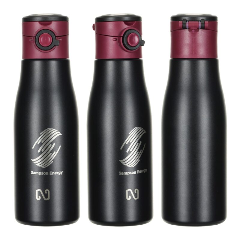 Custom NAYAD® Hamlin 18 oz Stainless Double-wall Vacuum Insulated Bottle - 2